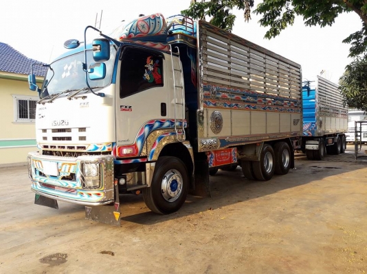 Isuzu 360 แรง ปี 56 แม่ลูกดัมพ์มิเนียมชุดใหญ่ อู่ซีทีทรัค สวยเดิมพร้อมใช้งาน น้ำหนักบรรทุก 30.5 ตัน