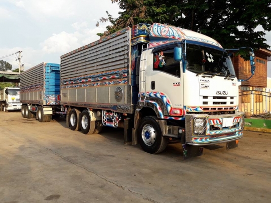 Isuzu 360 แรง ปี 56 แม่ลูกดัมพ์มิเนียมชุดใหญ่ อู่ซีทีทรัค สวยเดิมพร้อมใช้งาน น้ำหนักบรรทุก 30.5 ตัน