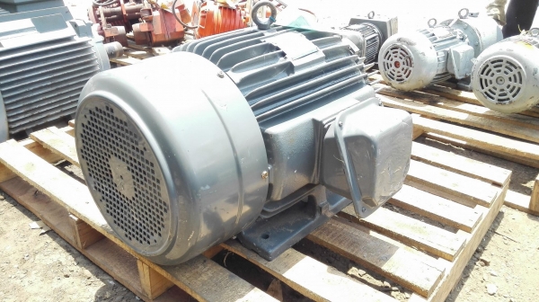 มอเตอร์รอบช้า Teco 25 HP 6 Pole 960 rpm 380V ของใหม่ 100\%