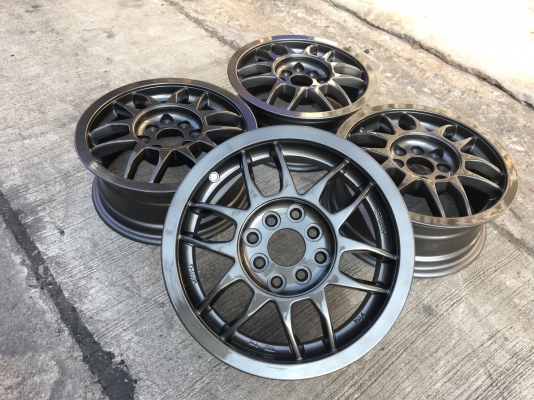 ล้อแม็ก Germany 4รู100 ขอบ 14 สีเทากัน