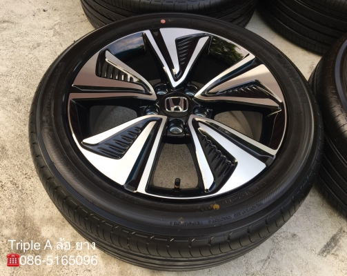 ล้อแม็กป้ายแดง Honda Civic FK ขอบ 17 พร้อมยางป้ายแดง 215-50-17 ปี 18 Yokohama ใหม่ๆ กริ๊ปทุกวง
