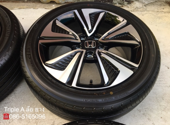 ล้อแม็กป้ายแดง Honda Civic FK ขอบ 17 พร้อมยางป้ายแดง 215-50-17 ปี 18 Yokohama ใหม่ๆ กริ๊ปทุกวง
