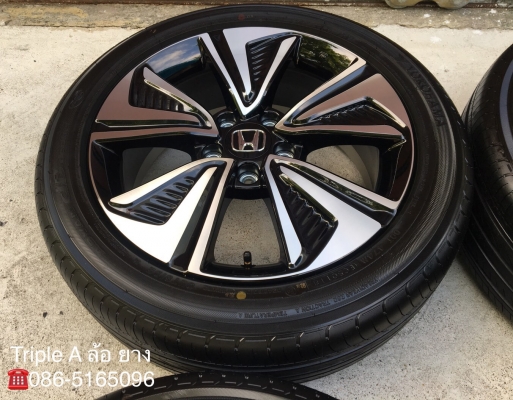 ล้อแม็กป้ายแดง Honda Civic FK ขอบ 17 พร้อมยางป้ายแดง 215-50-17 ปี 18 Yokohama ใหม่ๆ กริ๊ปทุกวง