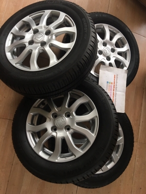 ล้อแม็ก ฮอนด้าบรีโออเมซ ขอบ 14 (4/100) พร้อมยางมิชลิน 175/65/14 ปี 17