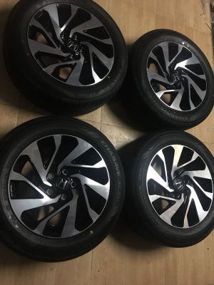 ขายล้อแม็กซ์ป้ายแดง New Civic FC ขอบ16" พร้อมยาง 215/55/16 ยาง Dunlop ปี 18