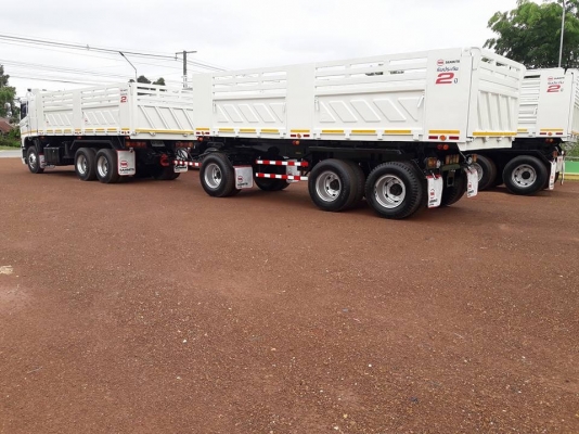 Hino 344 แรง ปี 55 แม่ลูกดัมพ์สามมิตร ลูกสามเพลาแท้ สวยสดเดิม พร้อมใช้งาน