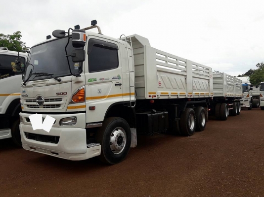 Hino 344 แรง ปี 55 แม่ลูกดัมพ์สามมิตร ลูกสามเพลาแท้ สวยสดเดิม พร้อมใช้งาน