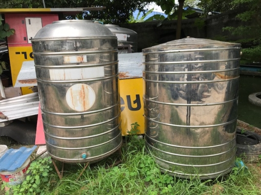 ขายแท้งค์น้ำสแตนเลสสองใบ