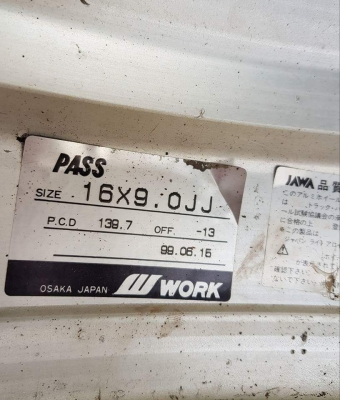ขายล้อ W_WORK ขอบ 16" กว้าง 9" MADE IN JAPAN สวยๆ