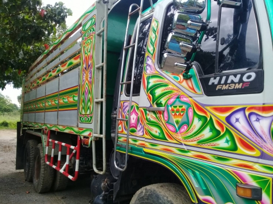HINO 3M สองเพลาดั๊ม กระบะเนียม รถเดิมๆ
