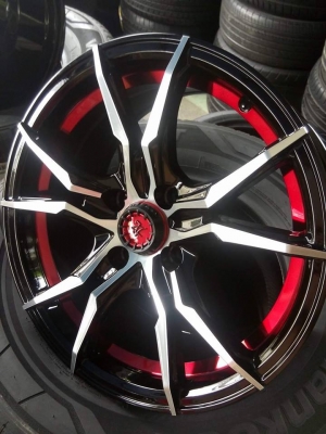 แม็กใหม่ขอบ 15 ราคา 7900 พร้อมยางไทยปี18 ราคา 12900 บาท พร้อมติดตั้ง