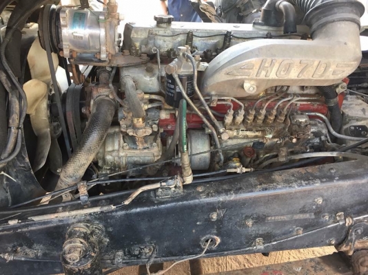 HINO 3H เครื่อง 195 แรง เครื่อง/เกียร์เดิม สโลว์ กระบะดัมพ์สามมิตร ยาง 70\% ภายในสวย แอร์เย็นพร้อมใช้งาน