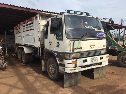 HINO 3H เครื่อง 195 แรง เครื่อง/เกียร์เดิม สโลว์ กระบะดัมพ์สามมิตร ยาง 70\% ภายในสวย แอร์เย็นพร้อมใช้งาน