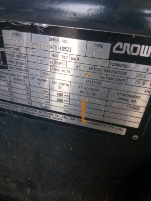 รถยก 3 ตัน ดีเซล เกียร์ออโต้ เสาสูง 4.75 เมตร เข้าตู้ แผงงาสไลด์