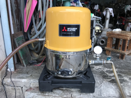 ขายปั้มน้ำอัตโนมัติ Mitsubishi 150W ถังสแตนเลสอย่างหนา ใส่ฝาครอบของใหม่ให้ครับ สภาพสวยเดิมๆ หมุนนิ่ม ตรวจเช็คแรงดันเรียบร้อย ไม่มีรั่วซึม พร้อมใช้งาน ราคา 3,000 บาทพร้อมส่ง