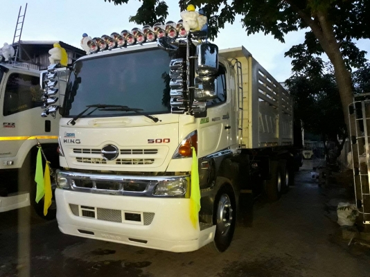 Hino 344 ปี 58 แม่ลูกดัมพ์สามมิตร เดิมๆ ไม่เคยทำสี พร้อมใช้งานสุดๆค่ะ #จะเดิมๆหรือให้ทำสีคุยได้นะคะ