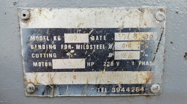 เครื่องดัด-ตัดเหล็กเส้น 2in1 K.THAI ขนาด 32 mm ระบบไฮดรอลิค ไฟบ้าน 220V