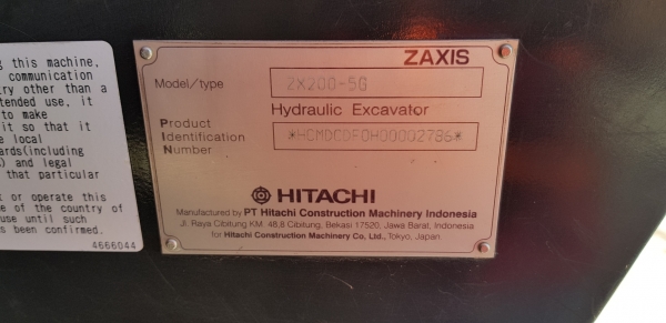 ขายดาวน์รถแบคโฮ HITACHI ZX200-5G ใช้งานเพียง 2 พันชั่วโมง สภาพนางฟ้า