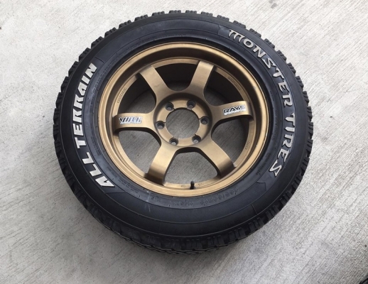 ขายล้อTE37 suv ขอบ18 พร้อมยาง ALL 265/60/18 หล่อๆทั้งชุด