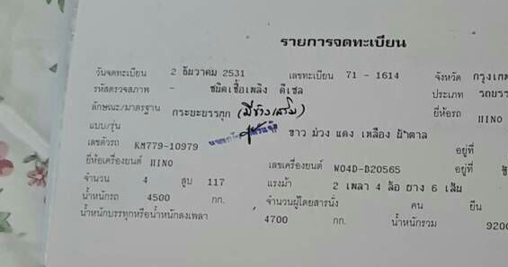 หกล้อ ฮีโน่ KM 779 ช่วงยาว 5.50ม.รถห้าง สภาพดีเดิมๆใช้งานประจำ ทะเบียนพร้อมโอน