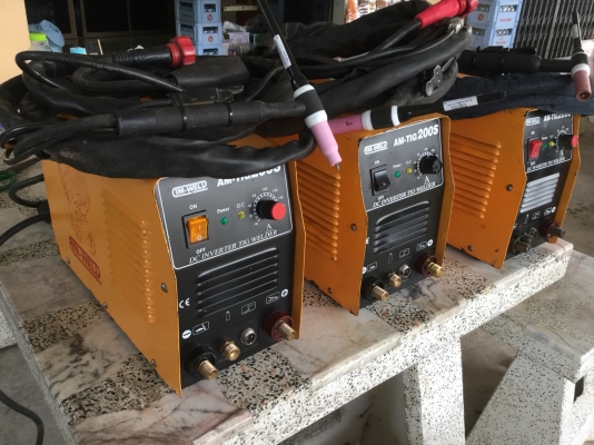 ขายตู้เชื่อมอาร์กอนมือ2 ยี่ห้อ AM-WELD รุ่น AM-TIG200S พร้อมสายอาร์กอน ไม่มีเกจและถังอาร์กอน ใช้งานได้ปกติ มี 3 ตัว ราคาตัวละ 5,200 บาท