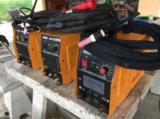 ขายตู้เชื่อมอาร์กอนมือ2 ยี่ห้อ AM-WELD รุ่น AM-TIG200S พร้อมสายอาร์กอน ไม่มีเกจและถังอาร์กอน ใช้งานได้ปกติ มี 3 ตัว ราคาตัวละ 5,200 บาท