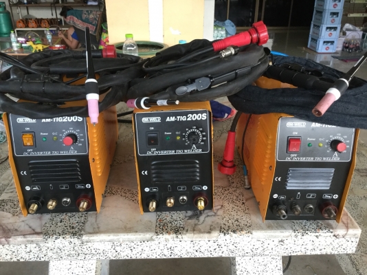 ขายตู้เชื่อมอาร์กอนมือ2 ยี่ห้อ AM-WELD รุ่น AM-TIG200S พร้อมสายอาร์กอน ไม่มีเกจและถังอาร์กอน ใช้งานได้ปกติ มี 3 ตัว ราคาตัวละ 5,200 บาท