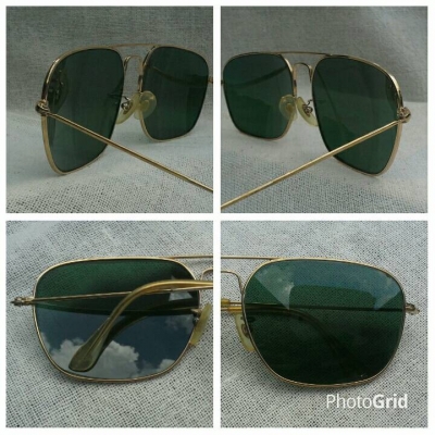 แว่นตาเฟรนช์โกลฟิลด์ 14 K ยุค &#039;60s โมเดลซุปเปอร์คลาสสิค &#039;สี่เหลี่ยม - นักบิน - ใหญ่&#039; 