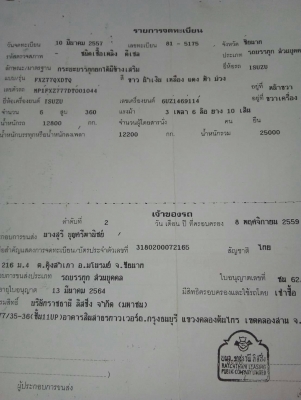 Isuzu 360 แรง ปี 57 แม่ลูกดัมพ์สหะกิจ ไมล์สองแสน พร้อมใช้งานค่ะ