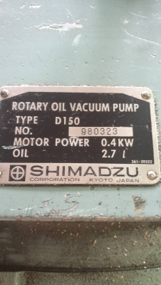 3,000 บ.โทร 083-2000058 LINE ID: line832923 ROTARY OIL VACUUM PUMP ยี่ห้อ SHIMADZU จากญี่ปุ่น โครงสร 3,000 บ.โทร 083-2000058 LINE ID: line832923 ROTARY OIL VACUUM PUMP ยี่ห้อ SHIMADZU จากญี่ปุ่น โครงสร