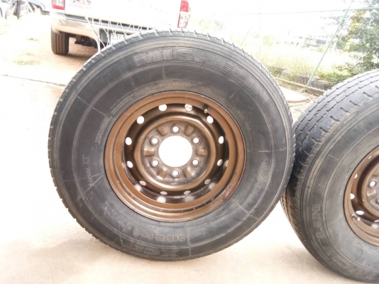 ล้อกระทะบันทุกขอบ14ยางXCD 215R14 ปี14