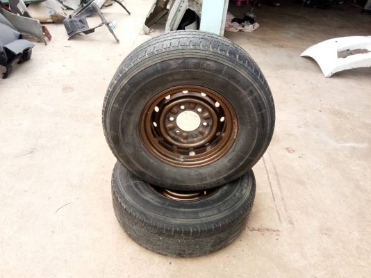 ล้อกระทะบันทุกขอบ14ยางXCD 215R14 ปี14