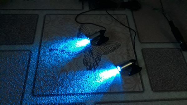 ไฟแต่งLEDแสงสีฟ้า จากญี่ปุ่น ต่อไฟกับที่จุดบุหรี่