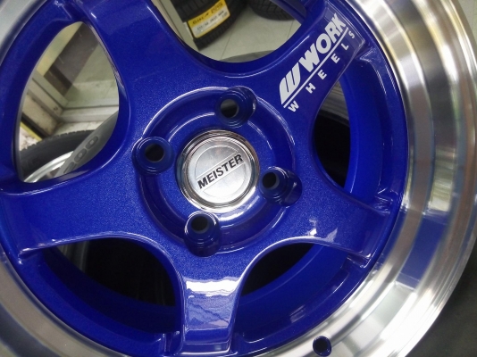 แม็กใหม่เอสวัน สีน้ำเงินกากเพชร ราคา 4 วง 7900 พร้อมยางใหม่ 12900 บาท