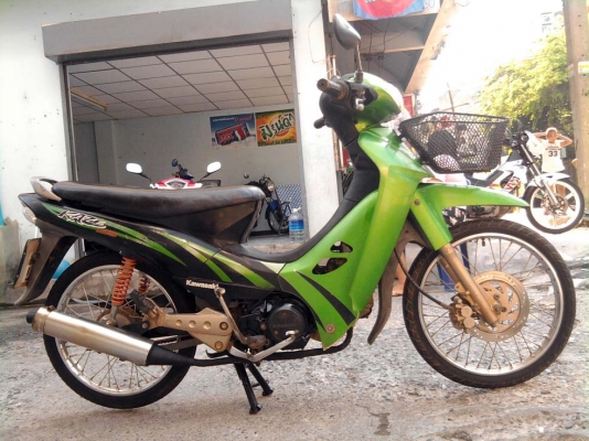 ขออนุญาติขาย  KAWASAKI KAZE 125 รถบ้านเดิมๆ สีเขียวดำ