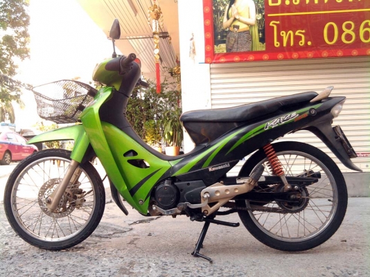ขออนุญาติขาย  KAWASAKI KAZE 125 รถบ้านเดิมๆ สีเขียวดำ