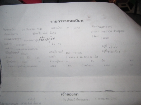 ISUZU-NPR59PY-6BD1-115แรง5เมตร ISUZU-NPR59PY-6BD1-115แรง5เมตร