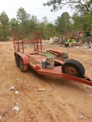 ขายรถพ่วงลากแมคโครน้อย รถเกี่ยว