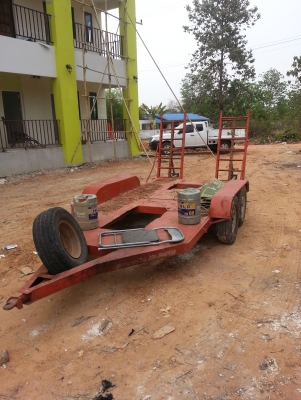 ขายรถพ่วงลากแมคโครน้อย รถเกี่ยว