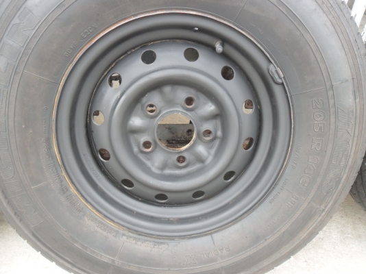 ล้อกะทะ 14นิ้ว 5รูไมตี้ พร้อมยาง 4 ล้อ