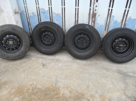 ล้อกะทะ 14นิ้ว 5รูไมตี้ พร้อมยาง 4 ล้อ