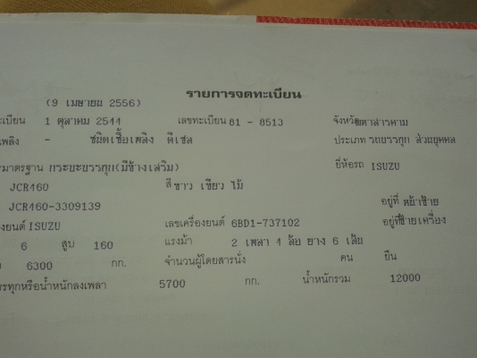 ขาย 6ล้อISUZU JCR 160 แรง (6BD1) เครื่องแรง ดี คัซซีดี ไม่ผุ ไม่ดาม. พร้อมลุยงานได้เลน พร้อมโอน. ขาย 6ล้อISUZU JCR 160 แรง (6BD1) เครื่องแรง ดี คัซซีดี ไม่ผุ ไม่ดาม. พร้อมลุยงานได้เลน พร้อมโอน.