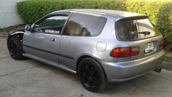 ขายตัดด่วน..Civic3Doorยอดนิยมติดแก๊สLPGเกียร์Autoกระจกไฟฟ้าโช๊คแต่งซิ่งแม็ก16"ท่อNitto