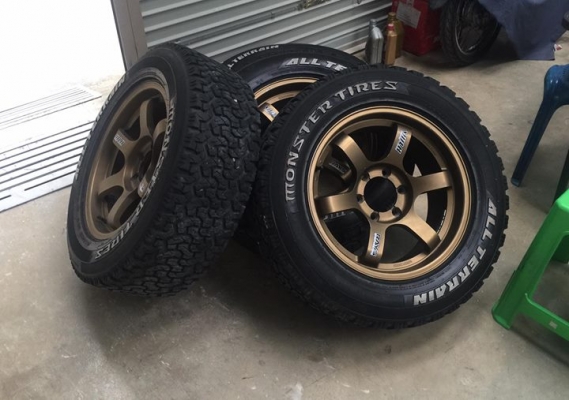 ล้อTE37 suv ขอบ18 พร้อมยาง ALL  265/60/18 หล่อๆทั้งชุดถูกๆ