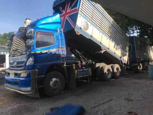 ขาย HINO 320 พ่วงแม่ลูก กระบะเนียมคอกเกษตร  รถปี 50