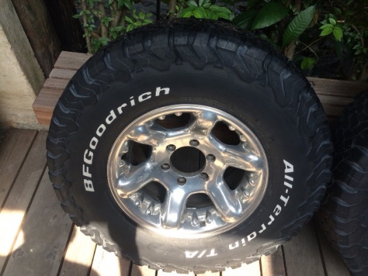 .ล้อ AR usa แท้ 16 8 ออฟ 0 6รู139 พร้อมยาง BF 265 75 16 ปลาย 14 ดอกเหลือประมาณ 50เปอร์เซน 2วง(1คู่)