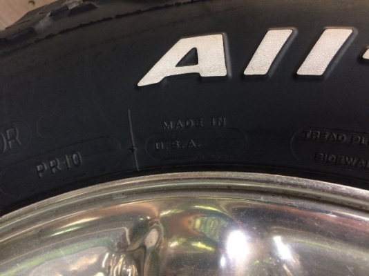 .ล้อ AR usa แท้ 16 8 ออฟ 0 6รู139 พร้อมยาง BF 265 75 16 ปลาย 14 ดอกเหลือประมาณ 50เปอร์เซน 2วง(1คู่)