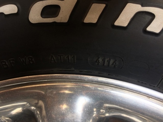 .ล้อ AR usa แท้ 16 8 ออฟ 0 6รู139 พร้อมยาง BF 265 75 16 ปลาย 14 ดอกเหลือประมาณ 50เปอร์เซน 2วง(1คู่)