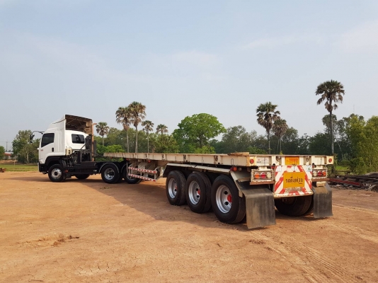 ขาย หัวลาก ISUZU 360 แรงม้า ปี 56 หางพื้นเรียบสามมิตรสามเพลา ปี 57 รถสดสวยพร้อมใช้งาน เอกสารพร้อมโอน