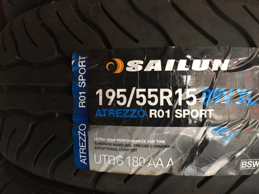 ขายยางใหม่ SAILUN ATREZZO R01 SPORT 195-55-15 ปี17 ชุดละ 5,900 บาท ขายยางใหม่ SAILUN ATREZZO R01 SPORT 195-55-15 ปี17 ชุดละ 5,900 บาท